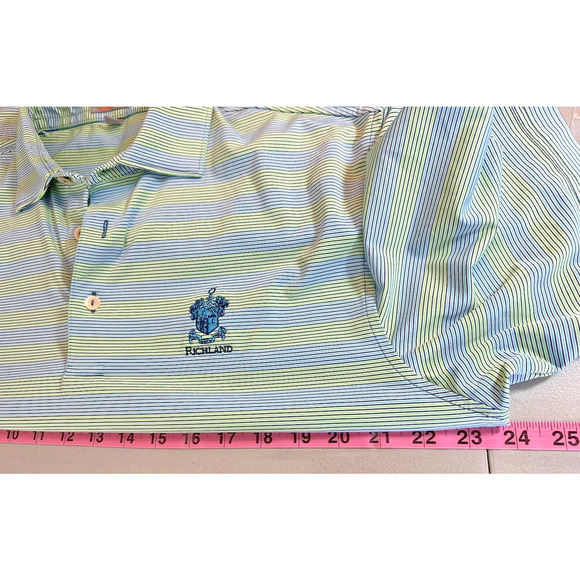 Peter Millar Golf Polo Men's Medium Southern Comfort Richland Crest Performance - Picture 9 of 12